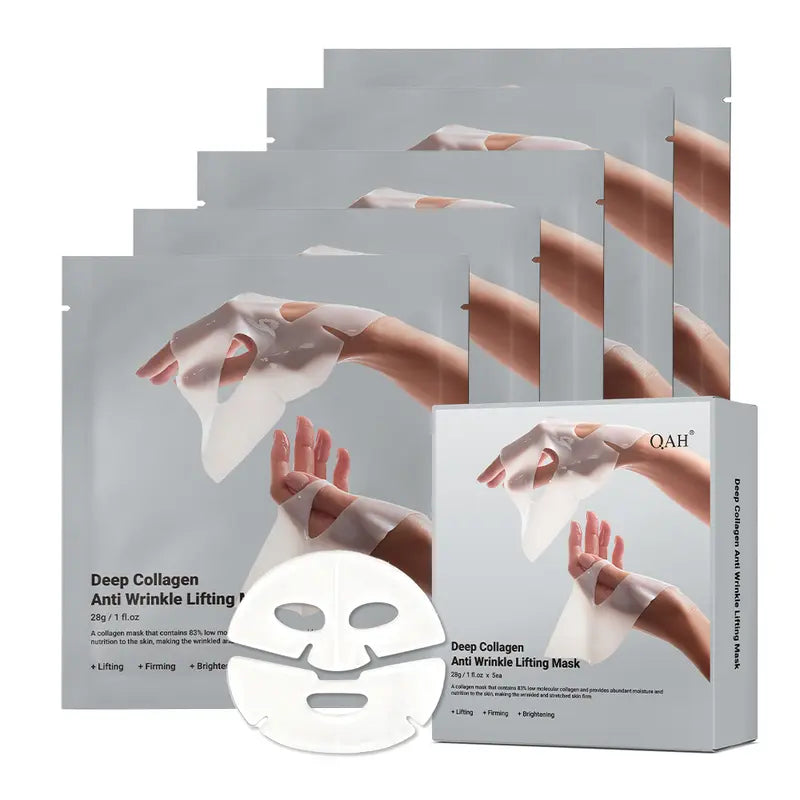 Qah-Deep Collagen Power Boosting Mask |Lifting Mask with Collagen - 5PCS